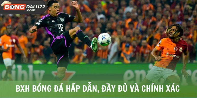 BXH bóng đá đầy đủ và chính xác